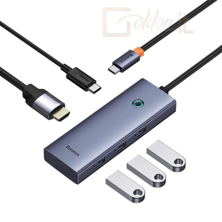 Notebook kiegészitők Baseus UltraJoy 5in1 Docking Station Grey - B00052801811-00