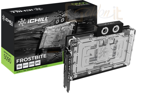 Videókártya Inno3D GeForce RTX5090 32GB GDDR7 iChill Frostbite - C50903-32D7X-1759FB