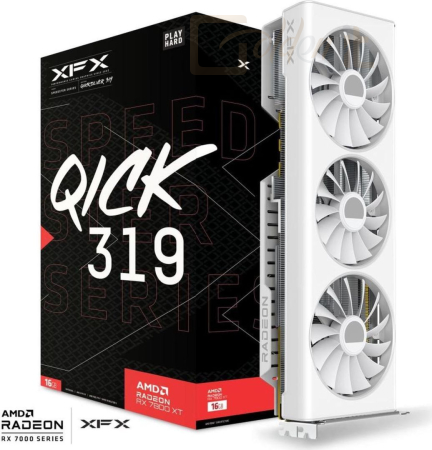 Videókártya XFX RX7800 XT 16GB DDR6 Quick 319 Core Edition White - RX-78TQICKW9