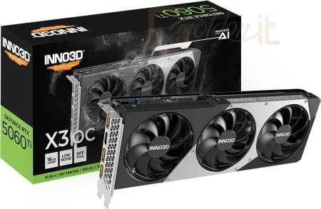 Videókártya Inno3D GeForce RTX5060 Ti 16GB X3 OC - N506T3-16D7X-191073L