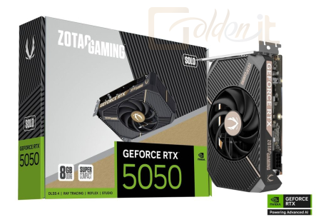 Videókártya Zotac GeForce RTX5050 8GB DDR6 Solo - ZT-B50500G-10L