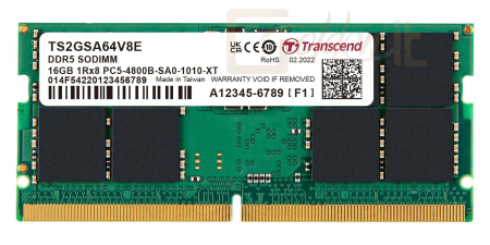 RAM - Notebook Transcend 16GB DDR5 4800MHz SODIMM - TS2GSA64V8E