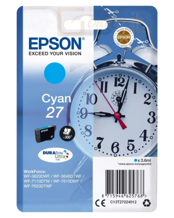 Nyomtató - Tintapatron Epson 27 Cyan tintapatron - C13T27024022