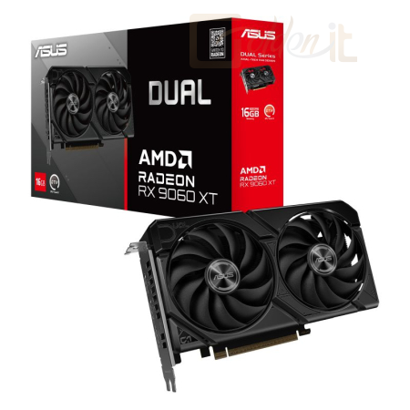Videókártya Asus DUAL-RX9060XT-16G - 90YV0LG2-M0NA00