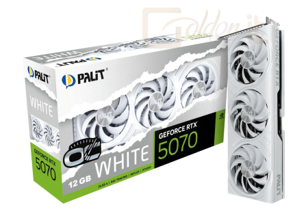 Videókártya Palit GeForce RTX5070 12GB DDR7 White OC - NE75070U19K9-GB2050W