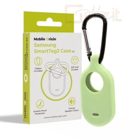 Okostelefon kiegészítő Mobile Origin Samsung SmartTag2 Case Fosfor Green - MO-SST2-FGRN