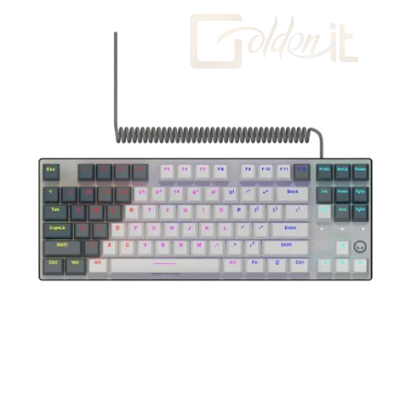 Billentyűzet LORGAR Azar 514TKL RGB Mechanical Gaming Keyboard White US - LRG-GK514TKL-WH-US