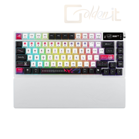 Billentyűzet Asus ROG Azoth Extreme Wireless Bluetooth Gaming keyboard White US - 90MP044F-BKUA30