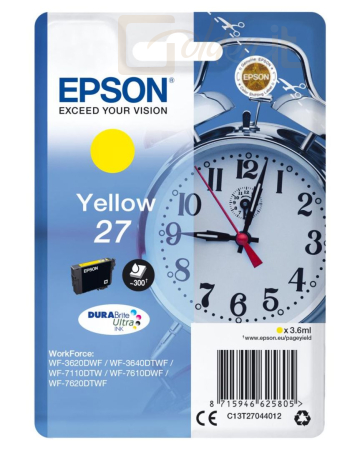 Nyomtató - Tintapatron Epson 27 Yellow tintapatron - C13T27044022