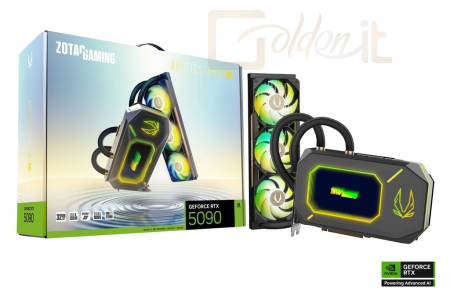 Videókártya Zotac GeForce RTX5090 32GB DDR7 Arcticstorm Aio - ZT-B50900K-30P