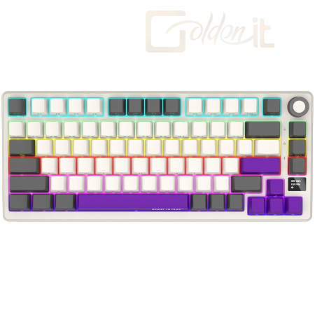 Billentyűzet LORGAR KBP7075W Gaming Wireless Bluetooth Mechanical Keyboard Beige US - LRG-KBP7075W-RT-US