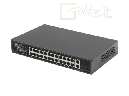 Hálózati eszközök Lanberg 24X 1GB POE+/2X GB 2X SFP RACK 19