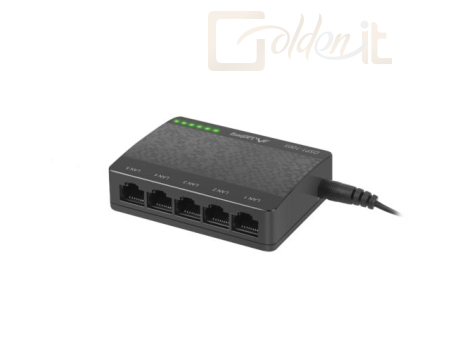 Hálózati eszközök Lanberg DSP1-1005 5X 1GB/S UNMANAGED GIGABIT ETHERNET DESKTOP 5V - DSP1-1005