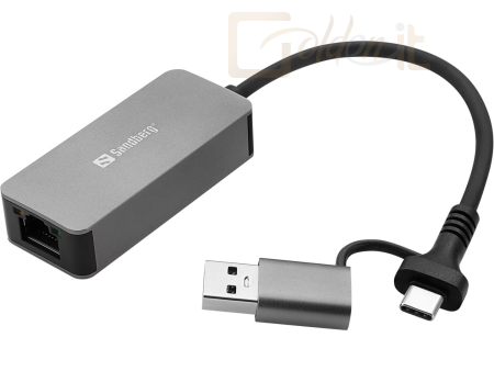 Hálózati eszközök Sandberg USB-C/A 2.5 GbE RJ45 Adapter - 136-68