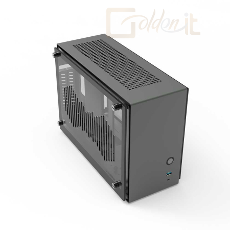 Ház Zalman M2 Mini Tempered Glass Grey - M2 MINI-GRAY