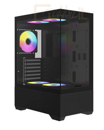 Ház RaidMax i802 Air Tempered Glass Black - I802ABS