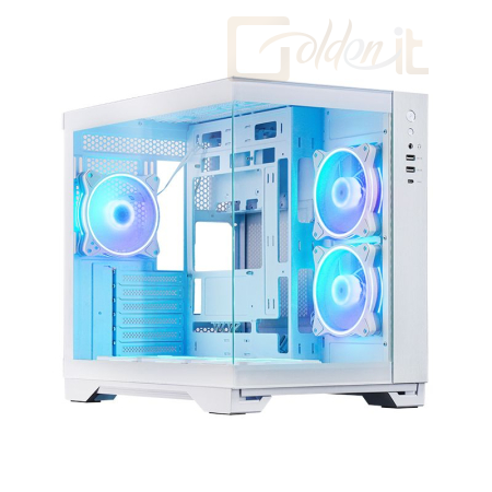 Ház Chieftec Visio Tempered Glass White - GM-30W-TG-OP