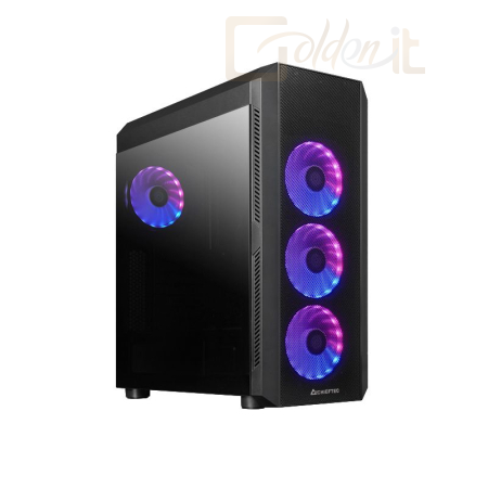 Ház Chieftec Scorpion 4 Tempered Glass Black - GL-04B-UC-OP