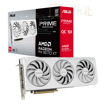 Videókártya Asus PRIME-RX9070XT-O16G-WHITE - 90YV0L75-M0NA00