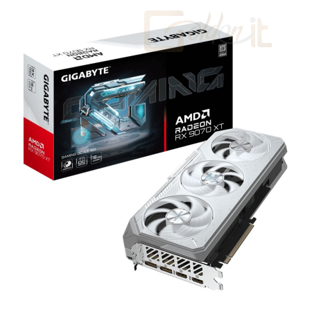 Videókártya Gigabyte RX9070 XT GAMING OC ICE 16G - GV-R907XGAMINGOCICE-16GD