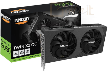 Videókártya Inno3D GeForce RTX5050 8GB Twin X2 OC - N50502-08D6X-174071N