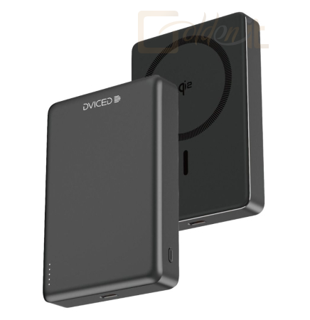 Powerbank vésztöltők Dviced Qi2 Ultrathin MagSafe 10000mAh Powerbank Black - DV400010