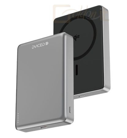 Powerbank vésztöltők Dviced Qi2 Ultrathin MagSafe 10000mAh Powerbank Black/Grey - DV400009