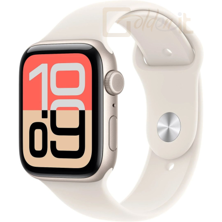 Okosóra Apple Watch SE3 (2025) Cellular 44mm Starlight Aluminium Case with Starlight Sport Band M/L - MEPF4