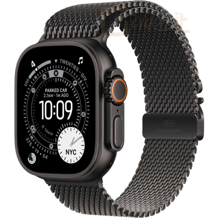 Okosóra Apple Watch Ultra 3 Cellular 49mm Black Titanium Case with Black Titanium Milanese Loop Large - MF1T4