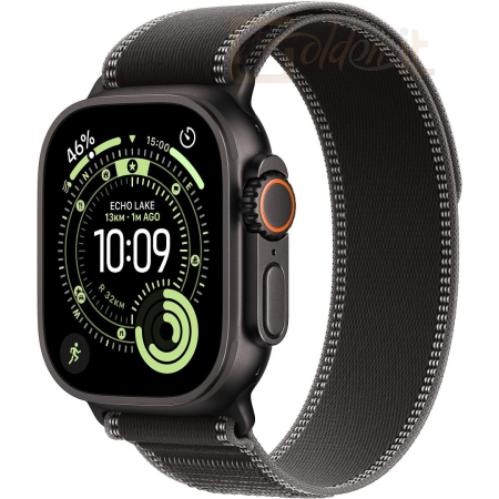 Okosóra Apple Watch Ultra 3 Cellular 49mm Black Titanium Case with Black/Charcoal Trail Loop S/M - MF1D4