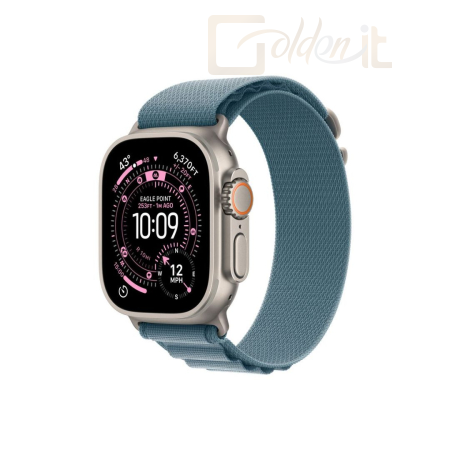 Okosóra Apple Watch Ultra 3 Cellular 49mm Natural Titanium Case with Light Blue Alpine Loop Medium - MEWM4