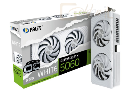 Videókártya Palit GeForce RTX5060 8GB DDR7 White OC - NE75060U19P1-GB2063M