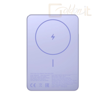 Powerbank vésztöltők Xiaomi 5000mAh PowerBank Super Slim Magnetic Blue - BHR08POGL