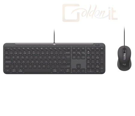 Billentyűzet Logitech Signature Slim Wired K620 for Business Keyboard Combo Graphite US - 920-013349