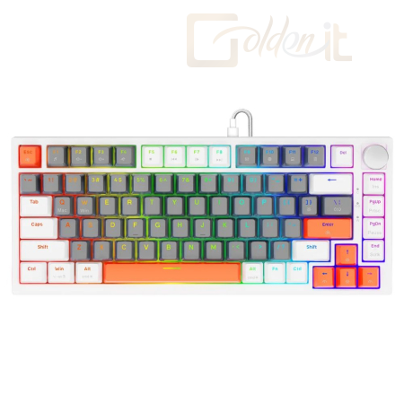 Billentyűzet Savio Astral OUTEMU Jade 3-color Gaming Keyboard White US - ASTRAL WHITE JADE 3 COLOURS