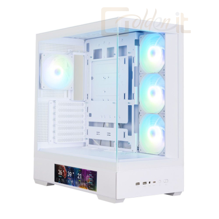 Ház Zalman P40 DS RGB Tempered Glass White - P40 DS WHITE
