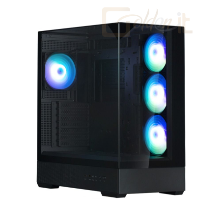 Ház Zalman P40 Prism Plus RGB Tempered Glass Black - P40 PRISM PLUS BLACK