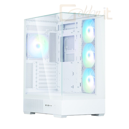 Ház Zalman P40 Prism Plus RGB Tempered Glass White - P40 PRISM PLUS WHITE