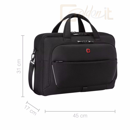 Notebook kiegészitők Wenger Icons Meteor 16-17″ Laptop Briefcase Black - WRT_653498