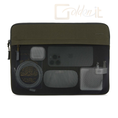 Notebook kiegészitők Pipetto Expand Sleeve bag for MacBook Pro 14/Air 13.6 Dark Green - P077-142-X