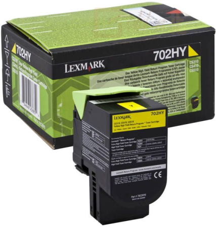 Nyomtató - Tintapatron Lexmark 70C2HY0/702HY XL Yellow toner - 70C2HY0