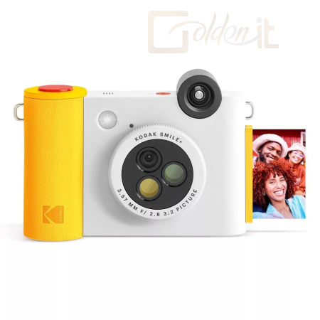 Kompakt Kodak Smile+ Digital Instant Print Camera White/Yellow - KO-RODSMPCAMW