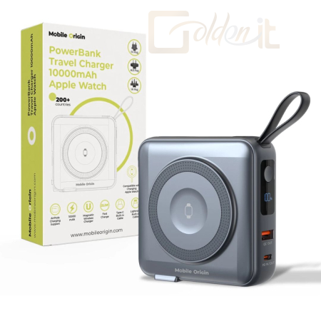 Powerbank vésztöltők Mobile Origin 10000mAh PowerBank Grey - PBT-03L-GRY