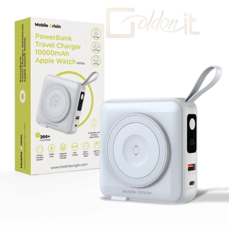 Powerbank vésztöltők Mobile Origin 10000mAh PowerBank White - PBT-03L-WHT