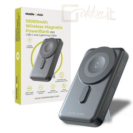 Powerbank vésztöltők Mobile Origin Wireless 10000mAh PowerBank Black - MO-WMP-PB11