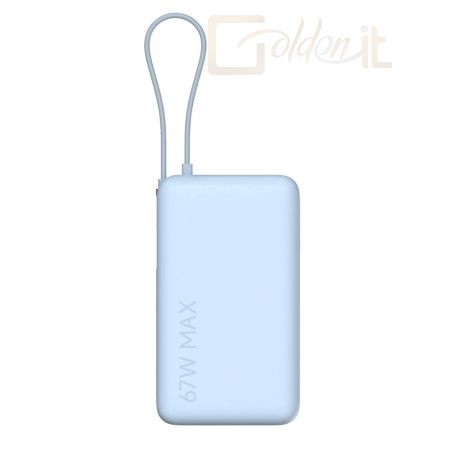 Powerbank vésztöltők Xiaomi 67W 10000mAh PowerBank (Integrated Cable) Ice Blue - BHR08NZGL