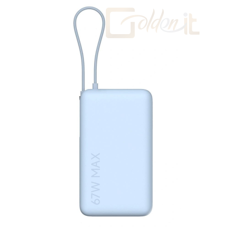 Powerbank vésztöltők Xiaomi 67W 20000mAh PowerBank (Integrated Cable) Ice Blue - BHR08O8GL