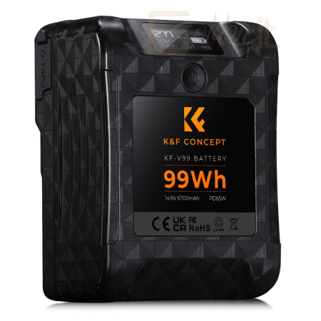 Powerbank vésztöltők K&F Concept V-Mount 6700mAh Powerbank Black - KF-28-0024