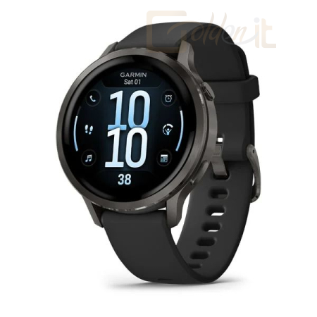 Okosóra Garmin Venu 4 41mm Slate with Black Silicone Band - 010-03013-02