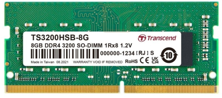 RAM - Notebook Transcend 8GB DDR4 3200MHz SODIMM - TS3200HSB-8G